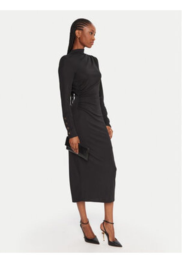 Fracomina Sukienka koktajlowa FS25WD2007W62601 Czarny Slim Fit. Kolor: czarny. Materiał: syntetyk. Styl: wizytowy