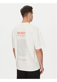 Hugo - HUGO T-Shirt Dugie 50538259 Écru Oversize. Materiał: bawełna #4