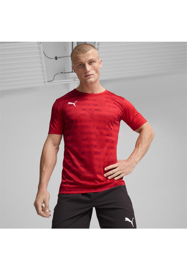 Puma - Męska koszulka z grafiką individualRISE PUMA Red. Kolor: czerwony. Sport: piłka nożna