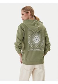 Roxy Bluza Surf Stoked Terry Vint ERJFT05062 Khaki Relaxed Fit. Kolor: brązowy. Materiał: syntetyk #1
