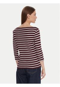 TOMMY HILFIGER - Tommy Hilfiger Bluzka WW0WW40589 Bordowy Regular Fit. Kolor: czerwony. Materiał: bawełna #5