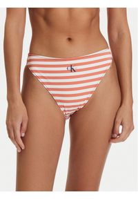 Calvin Klein Swimwear Dół od bikini LV00Q61147 Pomarańczowy. Kolor: pomarańczowy. Materiał: syntetyk #1