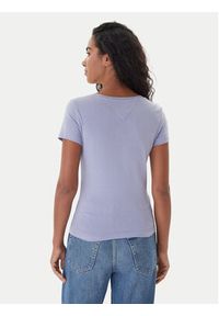 Tommy Jeans T-Shirt DW0DW20458 Niebieski Slim Fit. Kolor: niebieski. Materiał: bawełna #4
