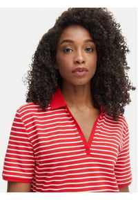 TOMMY HILFIGER - Tommy Hilfiger Polo WW0WW48720 Czerwony Relaxed Fit. Typ kołnierza: polo. Kolor: czerwony. Materiał: bawełna #5