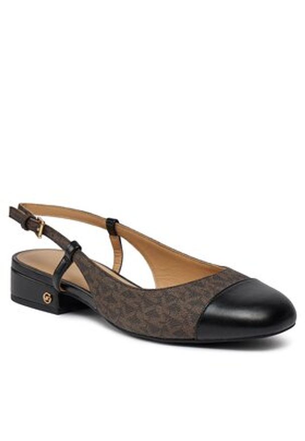 MICHAEL Michael Kors Sandały Perla Flex Sling Flat 40R4PLFP1B Brązowy. Kolor: brązowy. Materiał: skóra
