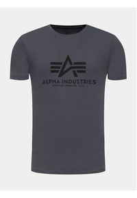 Alpha Industries T-Shirt Basic 100501 Szary Regular Fit. Kolor: czarny. Materiał: bawełna #6