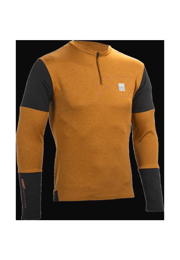 LEATT - Bluza rowerowa męska Leatt Jersey MTB Trail 4.0. Kolor: brązowy. Materiał: jersey