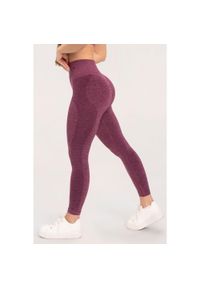 GYM GLAMOUR - Legginsy fitness damskie Gym Glamour seamless. Kolor: czerwony. Sport: fitness