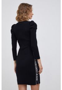 DKNY - Dkny - Sukienka E1JOAIA0. Kolor: czarny. Materiał: dzianina. Długość rękawa: długi rękaw. Typ sukienki: dopasowane #2