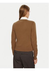 TOMMY HILFIGER - Tommy Hilfiger Kurtka puchowa WW0WW44343 Brązowy Slim Fit. Kolor: brązowy. Materiał: syntetyk #6