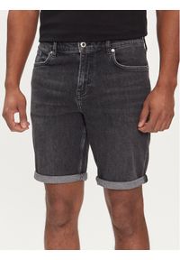 Karl Lagerfeld Jeans Szorty jeansowe 241D1116 Szary Slim Fit. Kolor: szary. Materiał: bawełna #1