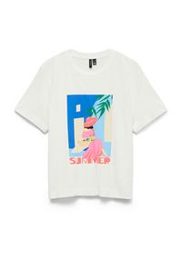 Vero Moda T-Shirt Salli Mette 10344804 Biały Regular Fit. Kolor: biały. Materiał: bawełna #3