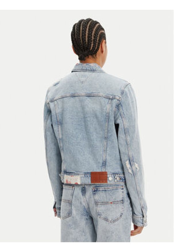 Tommy Jeans Kurtka jeansowa Classic DW0DW20116 Niebieski Regular Fit. Kolor: niebieski. Materiał: bawełna