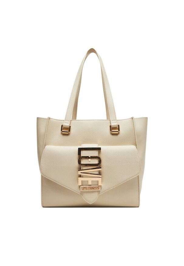 Love Moschino - LOVE MOSCHINO Torebka JC4225PP0MKC0110 Beżowy. Kolor: beżowy. Materiał: skórzane
