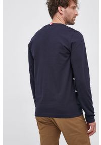 TOMMY HILFIGER - Tommy Hilfiger Longsleeve bawełniany kolor granatowy z nadrukiem. Okazja: na co dzień. Kolor: niebieski. Materiał: bawełna. Długość rękawa: długi rękaw. Wzór: nadruk. Styl: casual #5