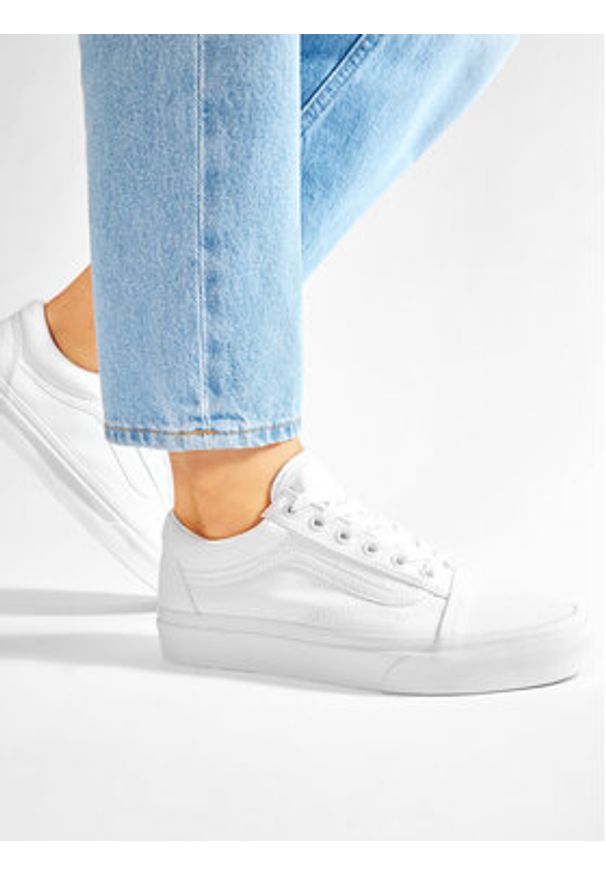 Vans Tenisówki Old Skool VN000D3HW00 Biały. Kolor: biały. Materiał: materiał