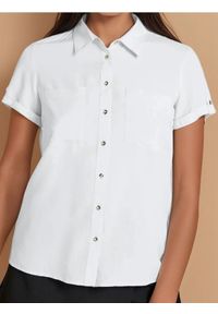 Sinsay - Wiskozowa koszula - biały. Kolor: biały. Materiał: wiskoza #1