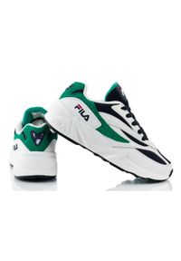 Buty do biegania damskie Fila V94M Low Wmn białe. Kolor: biały, wielokolorowy, niebieski, zielony