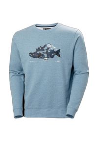 Bawełniana bluza z kapturem Helly Hansen f2f organic. Typ kołnierza: kaptur. Kolor: niebieski. Materiał: bawełna #1