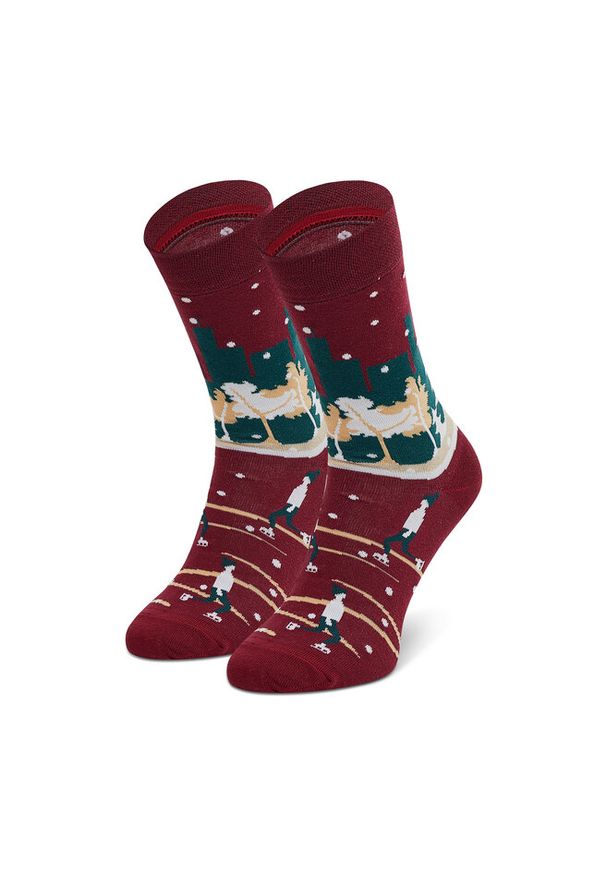 Skarpety wysokie unisex Freakers. Kolor: czerwony