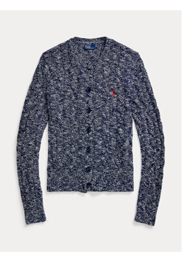 Polo Ralph Lauren Kardigan 211947926002 Granatowy Slim Fit. Typ kołnierza: polo. Kolor: niebieski. Materiał: bawełna