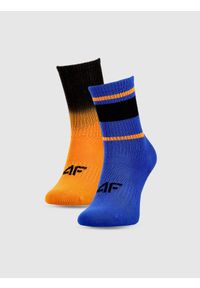 4f - 4F Skarpetki casual za kostkę (2-pack) chłopięce - multikolor 35-37. Kolor: wielokolorowy. Materiał: materiał, bawełna, poliamid, włókno, prążkowany #1