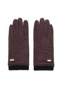 Wittchen - Męskie rękawiczki z przeszyciami i ściągaczem ciemny brąz. Kolor: brązowy. Materiał: poliester. Sezon: jesień, zima. Styl: casual, elegancki #2