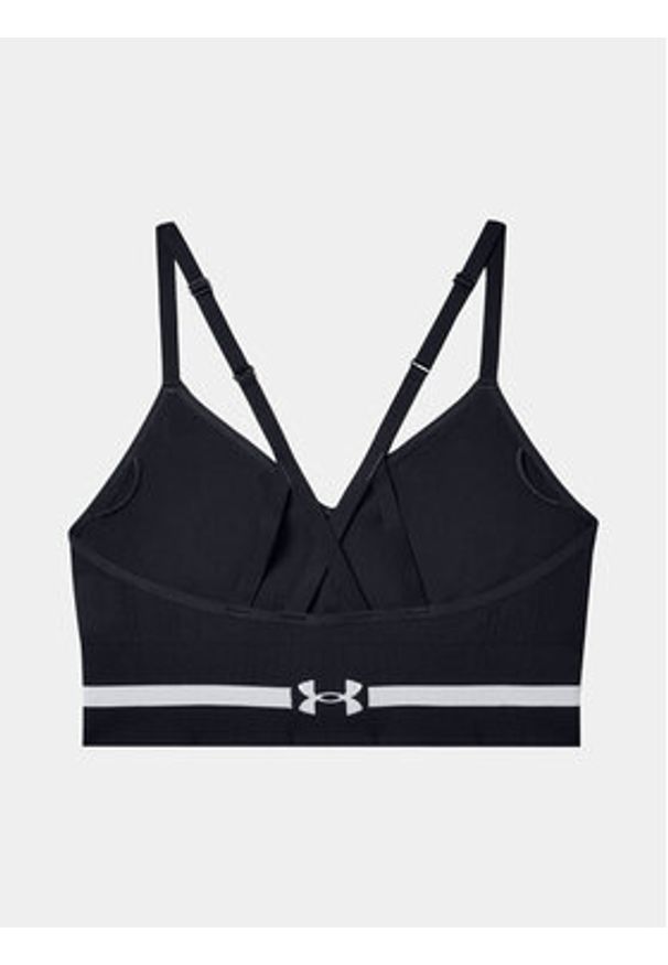 Under Armour Biustonosz sportowy Ua Seamless Low Long Bra 1357719-001 Czarny Compression Fit. Kolor: czarny. Materiał: syntetyk