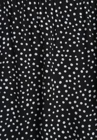 Born2be - Czarno-Biała Rozkloszowana Bawełniana Sukienka na Ramiączkach z Falbanami Tesly. Okazja: na co dzień, na spacer. Kolor: czarny. Materiał: bawełna. Długość rękawa: na ramiączkach. Sezon: lato. Typ sukienki: proste, rozkloszowane. Styl: casual #4