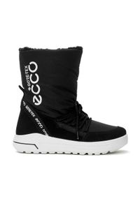 ecco - Buty zimowe dziecięce czarne ECCO Urban Snowboarder GTX. Kolor: czarny. Materiał: materiał, zamsz, skóra. Szerokość cholewki: normalna. Sezon: zima. Styl: młodzieżowy #5