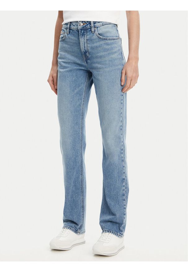 Calvin Klein Jeans Jeansy LV047B914G Niebieski Straight Fit. Kolor: niebieski