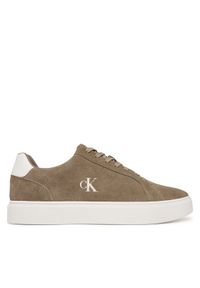 Calvin Klein Sneakersy Classic Cupsole Laceup Su YM0YM01434 Beżowy. Kolor: beżowy. Materiał: skóra, zamsz #1