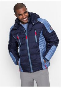 bonprix - Kurtka zimowa pikowana z odpinanym kapturem. Typ kołnierza: kaptur. Kolor: niebieski. Sezon: zima #1