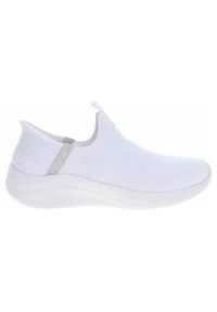 skechers - Buty do chodzenia damskie Skechers Ultra Flex 3.0. Zapięcie: bez zapięcia. Kolor: biały. Materiał: syntetyk, materiał. Szerokość cholewki: normalna. Sport: turystyka piesza