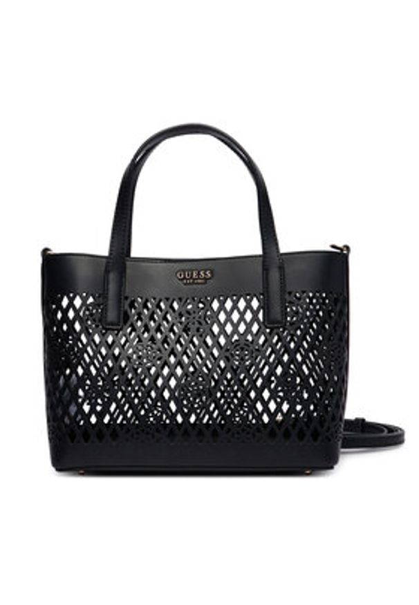 Guess Torebka Letty Mini HWPG99 11750 Czarny. Kolor: czarny. Materiał: skórzane