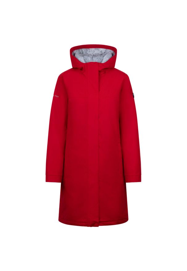 TRESPASS - Kurtka Damska Claudel Wodoodporna. Kolor: czerwony. Sport: turystyka piesza