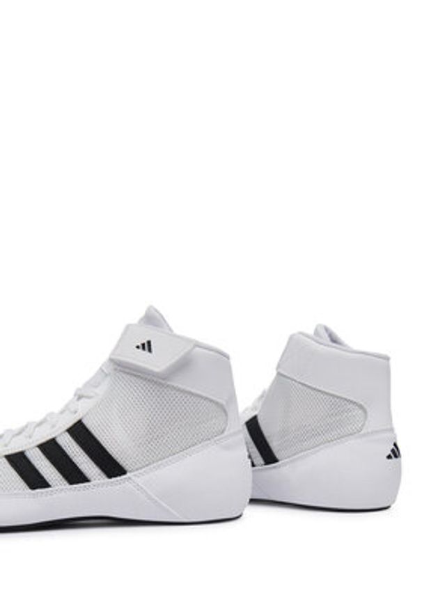 Adidas - adidas Buty bokserskie HVC JP6120 Biały. Kolor: biały. Materiał: materiał