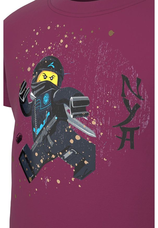 LEGO Wear - Lego Wear t-shirt bawełniany dziecięcy kolor bordowy. Okazja: na co dzień. Kolor: czerwony. Materiał: bawełna. Wzór: nadruk. Styl: casual