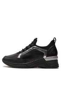 Rieker Sneakersy N4379-01 Czarny. Kolor: czarny. Materiał: skóra #3