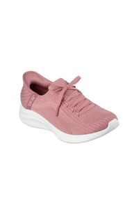 skechers - Buty do chodzenia damskie Skechers Slip-ins Ultra Flex 3.0. Kolor: różowy. Materiał: syntetyk, materiał. Szerokość cholewki: normalna. Sport: turystyka piesza