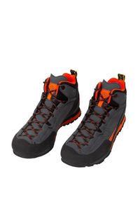 LA SPORTIVA - Buty trekkingowe męskie Boulder X Mid. Kolor: pomarańczowy, wielokolorowy, szary. Technologia: Gore-Tex
