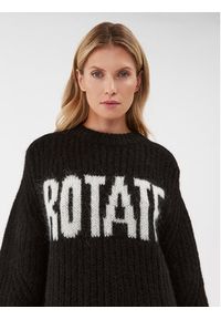 ROTATE Sweter Trui 112075100 Czarny Oversize. Kolor: czarny. Materiał: wełna #2
