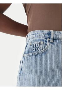 Hugo - HUGO Spódnica jeansowa Gatje_4 50568239 Błękitny Regular Fit. Kolor: niebieski. Materiał: bawełna #3