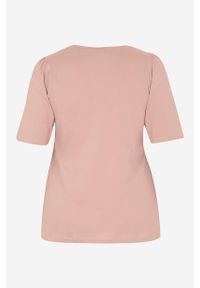 Zhenzi - T-shirt Cielo. Kolor: różowy. Materiał: bawełna, materiał. Długość rękawa: krótki rękaw. Długość: krótkie. Wzór: nadruk. Styl: elegancki
