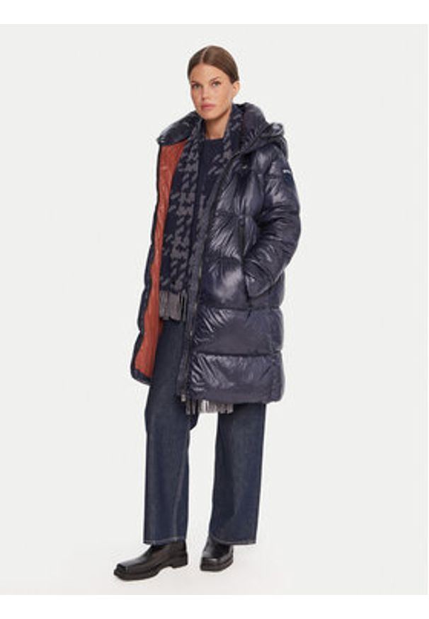 Blauer Płaszcz zimowy 25WBLDK02192 Granatowy Regular Fit. Kolor: niebieski. Materiał: syntetyk. Sezon: zima