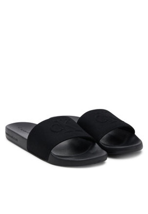 Calvin Klein Jeans Klapki Slide Hf Mono Cv YM0YM01282 Czarny. Kolor: czarny. Materiał: materiał