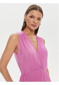 Haveone Sukienka letnia AFF-L010 Fioletowy Regular Fit. Kolor: fioletowy. Materiał: jedwab. Sezon: lato #3