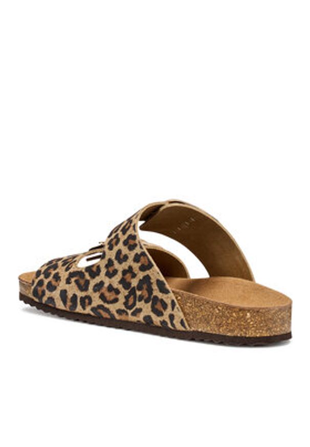 Geox Klapki D Brionia R D45Y3B 000BS C5018 Brązowy. Kolor: brązowy. Materiał: skóra, zamsz