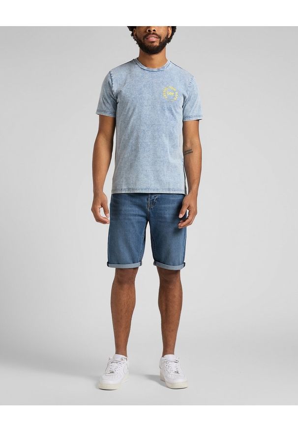 Lee - LEE 5 PKT SHORT MĘSKIE SZORTY KRÓTKIE SPODENKI DARK NELSON L73EMGLW 112145565. Długość: krótkie