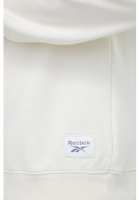 Reebok Classic bluza męska kolor beżowy gładka. Kolor: beżowy. Materiał: dzianina, prążkowany. Wzór: gładki #3